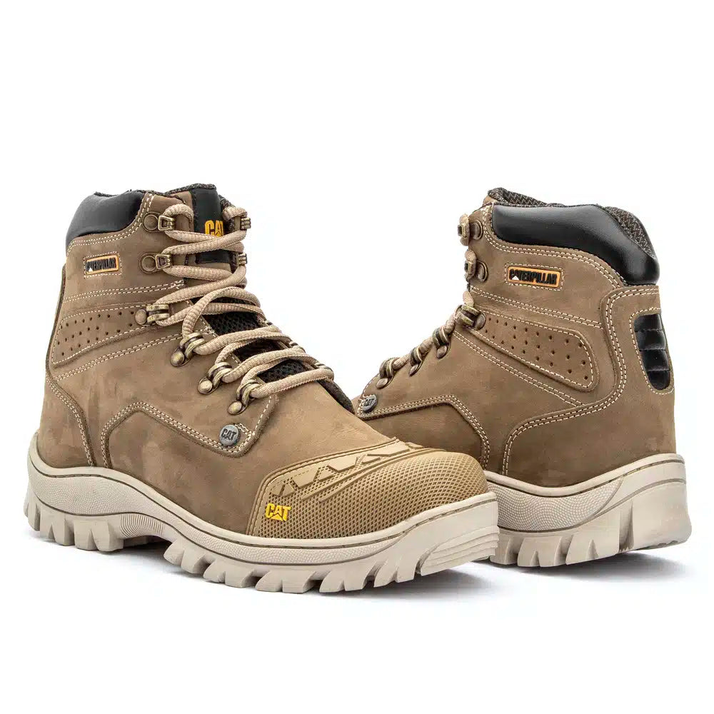 Bota Caterpillar 2190 Creme Nobuck Bico PVC