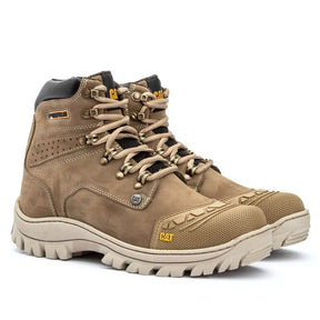 Bota Caterpillar 2190 Creme Nobuck Bico PVC