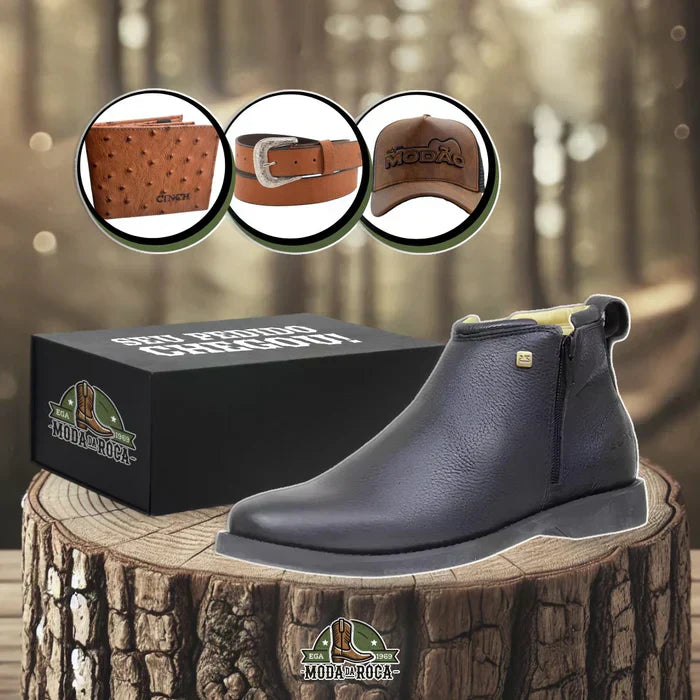 Bota Zavu Ortopédica + 3 Brindes Exclusivos: Boné, carteira e cinto.