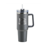 CANECA TÉRMICA 1,2L - 100 ANOS CATERPILLAR - CINZA